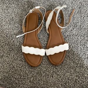 White sandals